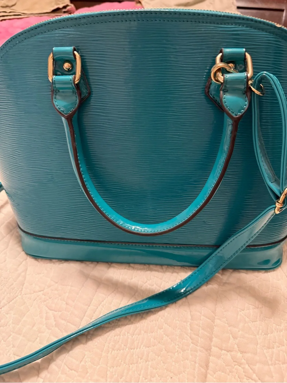 Women’s Teal Dome Satchel Bag - Stylish Everyday Tote
